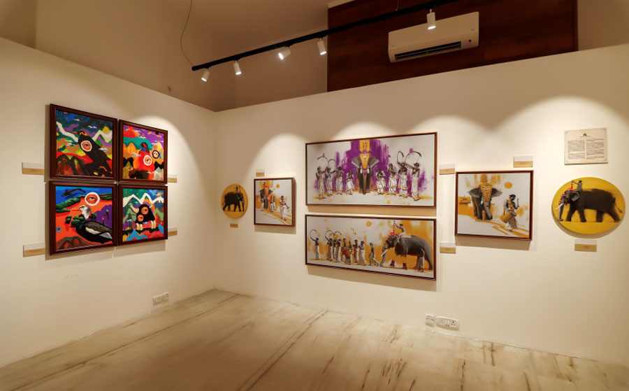 Visual artist at work